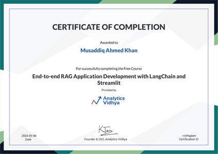 End-to-end RAG Application Development with LangChain and Streamlit End-to-end RAG Application Development with LangChain and Streamlit