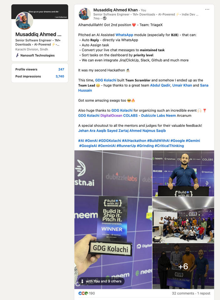 2nd Position in AI Hackathon 2nd Position in AI Hackathon